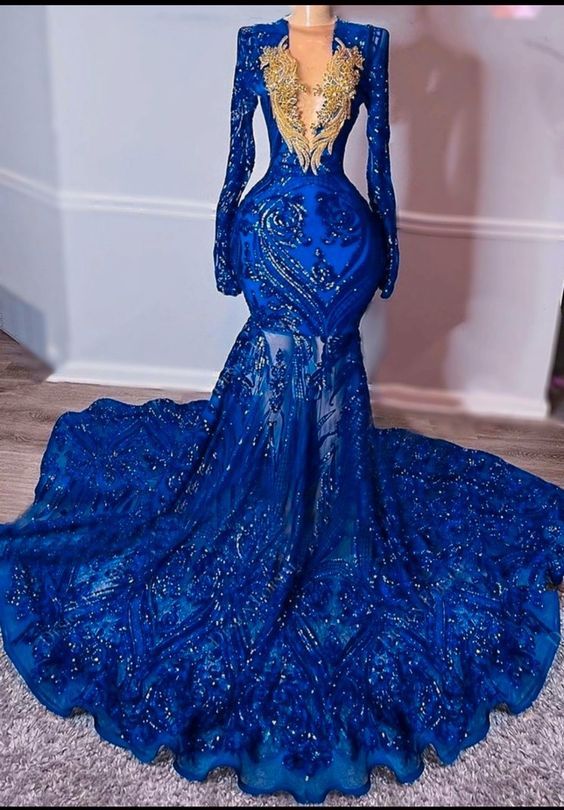 Lace Prom Dresses, Beadded Prom Dresses, Royal Blue Prom Dresses, Fashion Evening Dresses fg1614