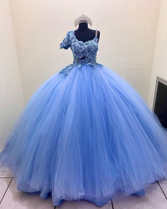 Blue Ball Gown Prom Dresses Long Evening Dresses fg2192