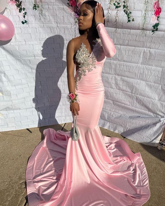Stunning and Elegant Princess Party Wear Gown Pink Prom Dresses fg1142