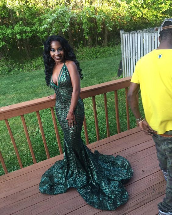 Green Prom Dress,Mermaid Prom Dress,Fashion Prom Dress fg1724