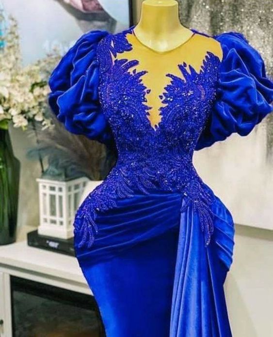 Royal blue prom dresses long evening dress fg2458