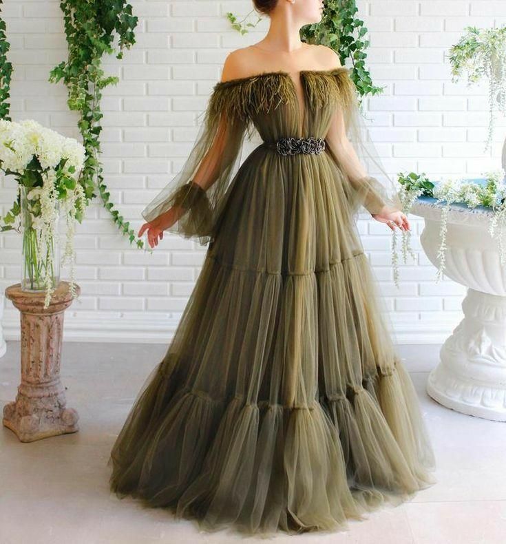 Vintage Prom Dress Cheap Customed Prom Dress tulle long prom dress formal dress fg2337