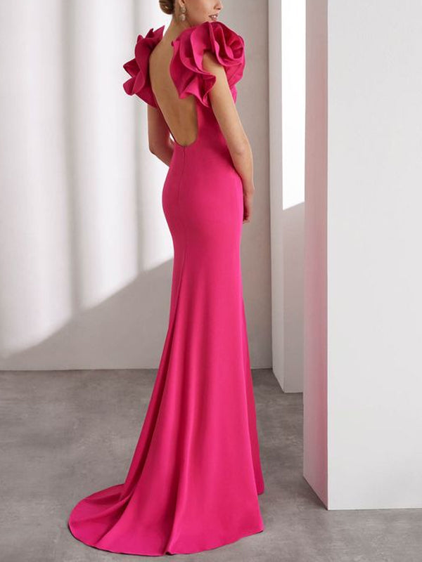 Solid Color Sleeveless Maxi Dress