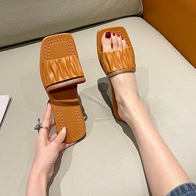 Indoor home non-slip soft bottom ladies slippers