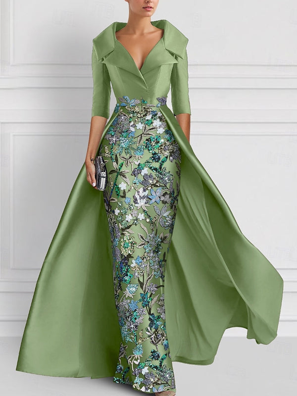 Satin Split Temperament Women's Dress