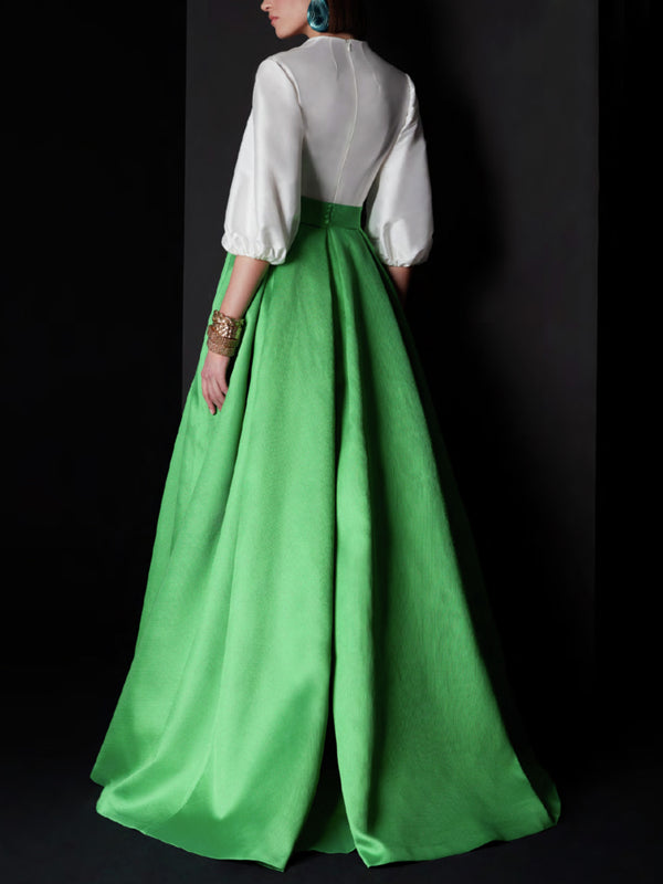 V-neck Satin Exquisite Women's Dress