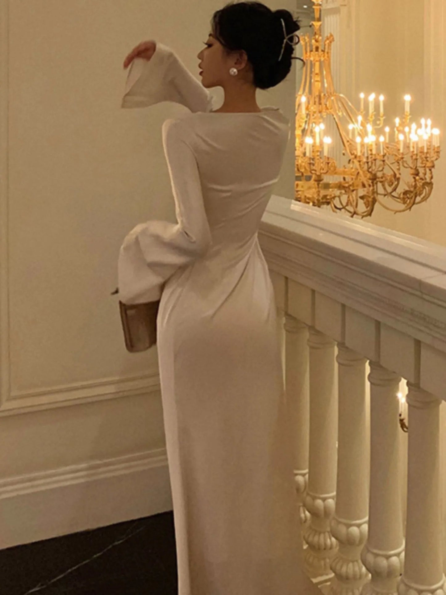 loveedsTM-French Vintage Flare Sleeve Mermaid Dress