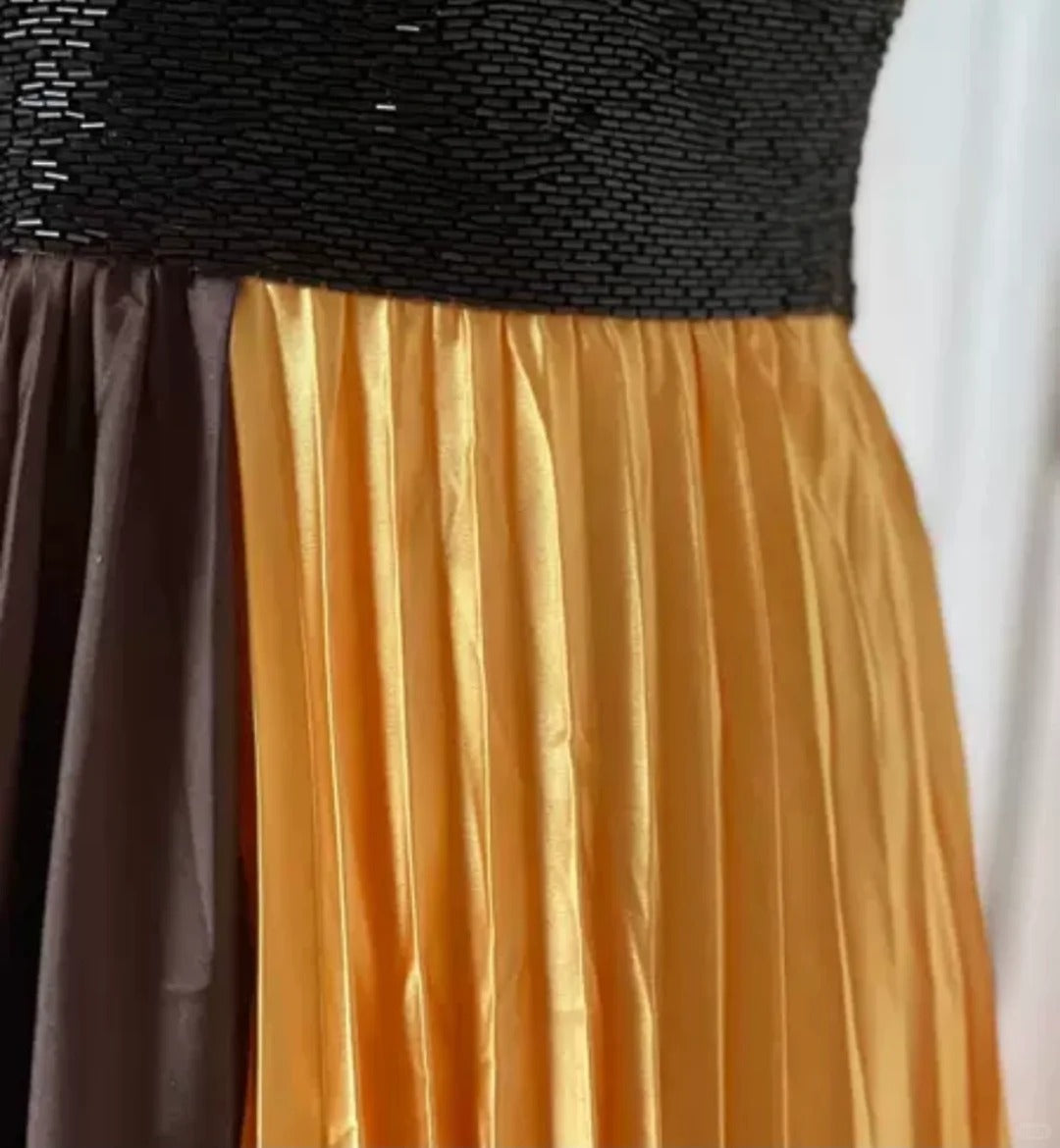 Yellow Exquisite Beading Long Satin Fashion Ball Gown Evening Gown Party Dress Prom Dress gh4267