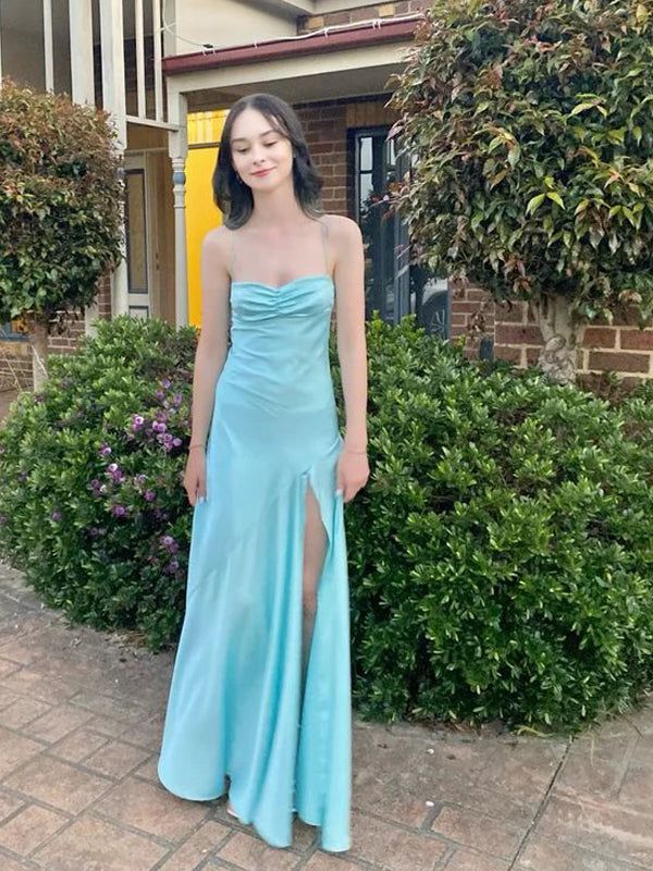 Sheath Spaghetti Straps Long Party Prom Dresses, Evening Dress fg4975