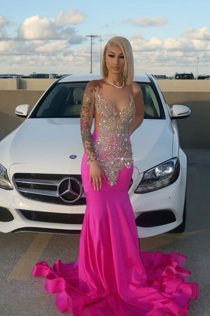 Evening Dress Beaded Long Mermaid Prom Dress fg5143