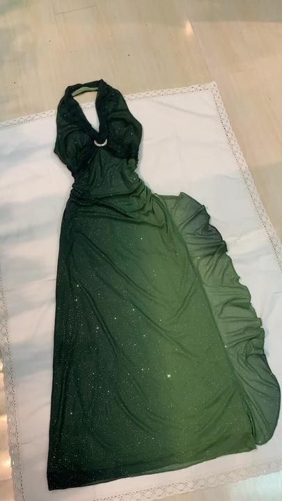 Sexy Halter Ombre Green Chiffon Backless Long Prom Dress Evening Dress fg4892