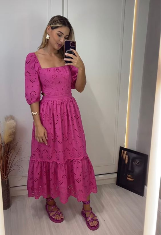 Lace Party Gown Square Neck New Skirt fg4563