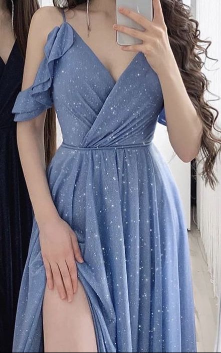Long Prom Dresses, Blue Long Formal Evening Dresses fg4425