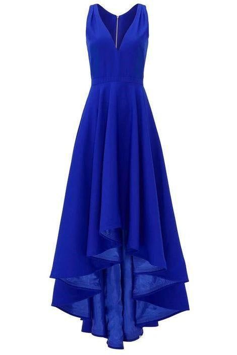 Royal Blue Hi Low Prom Dress fg5029