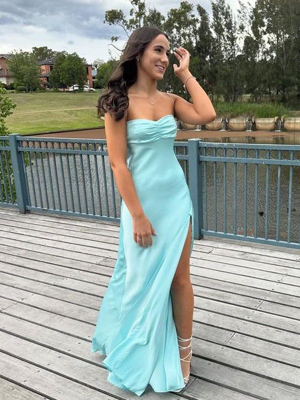 Sheath Spaghetti Straps Long Party Prom Dresses, Evening Dress fg4975