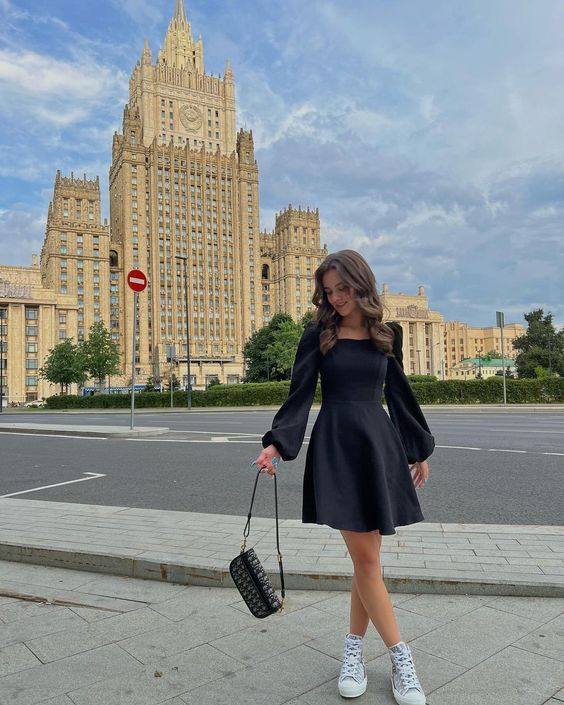 Simple Short Prom Dress, Black Homecoming Dress fg3498