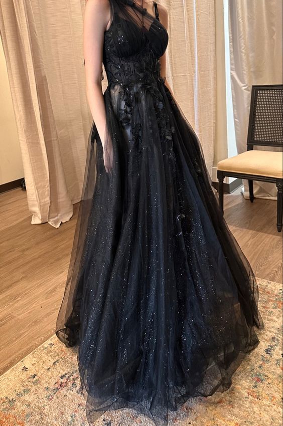 Evening Dresses Black Prom Lace Evening Gowns Princess Formal Women Dress fg4106