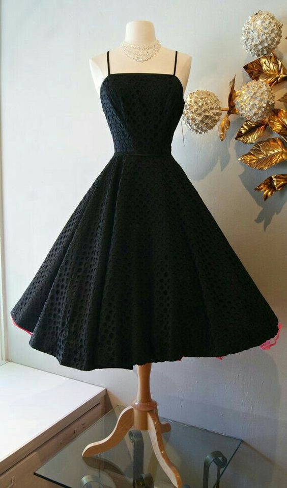 Black Vintage Cocktail Dresses Short Prom Dress fg3517
