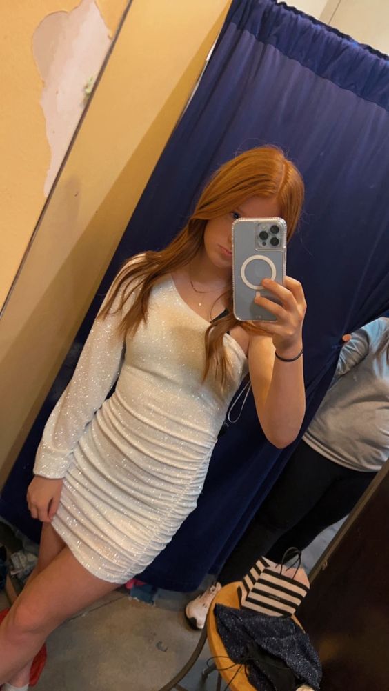 White dress, dance formal homecoming dress fg3880