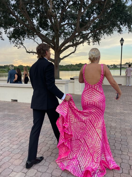 Evening Gown Shine Dress Formal Evening Long Sequined prom gown fg4169