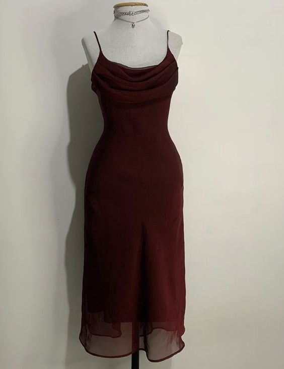 Sexy Burgundy Midi Prom Dresses For Girls Formal Birthday Party Gowns fg3646