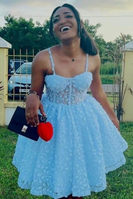 Beautiful Lace Dress Short Party Gown Homecoming Dress fg4069