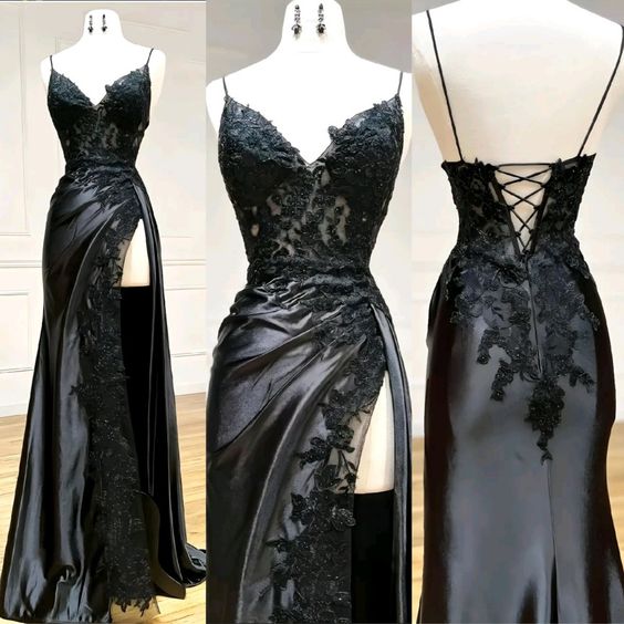 Black dress prom dresses, long evening dresses,party dresses, formal dress fg3503