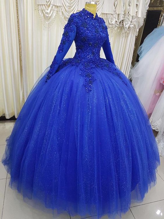 Royal Blue Prom Dress Ball Gown Evening Formal Party Gowns fg4253