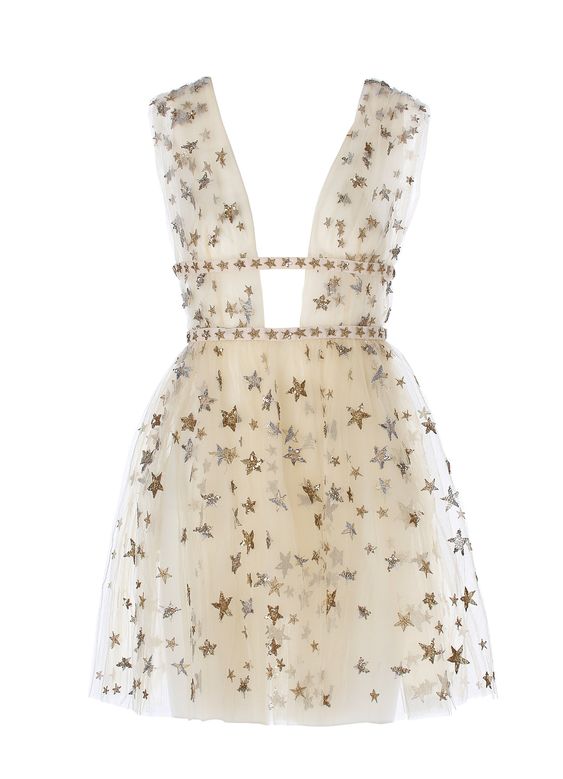 Simple A-Line Star Tulle Short Party/Homecoming Dress fg3658