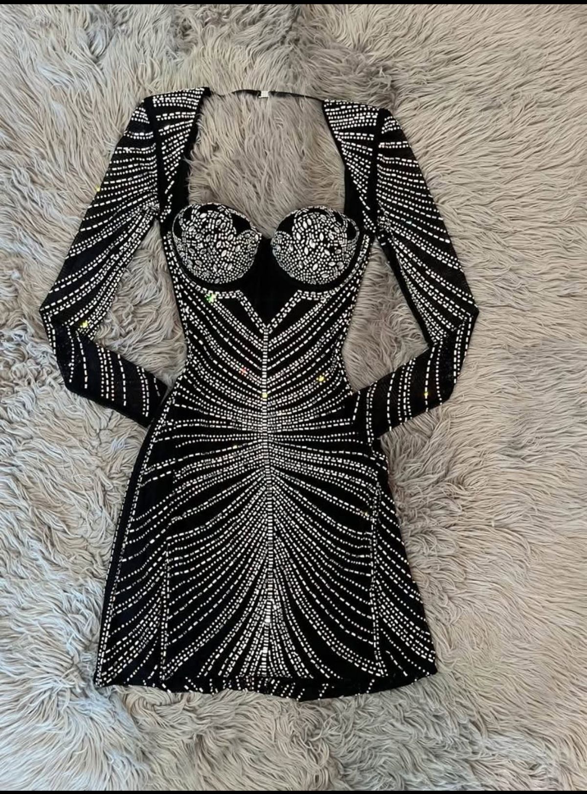 Black gorgeous beaded sparkly short cocktail party dress gh5012