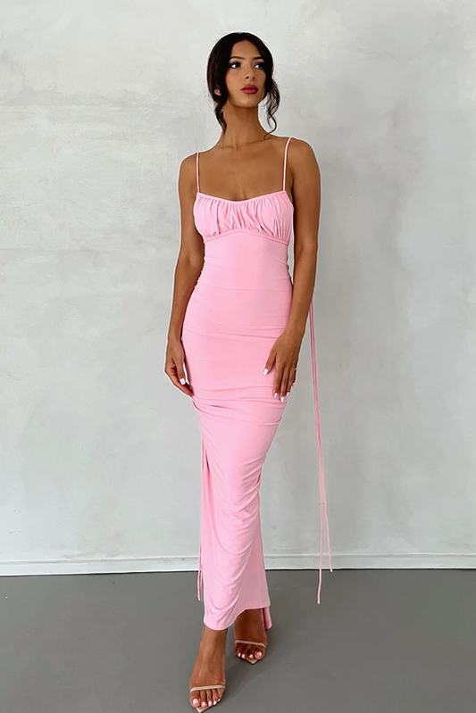 loveedsTM-Sexy backless pleated long skirt evening dress