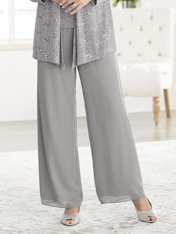 Chiffon airy sequin lace delicate ladies sets