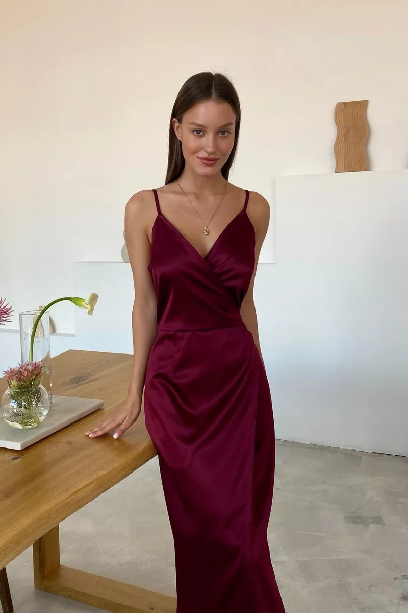 loveedsTM-suspender solid color evening dress
