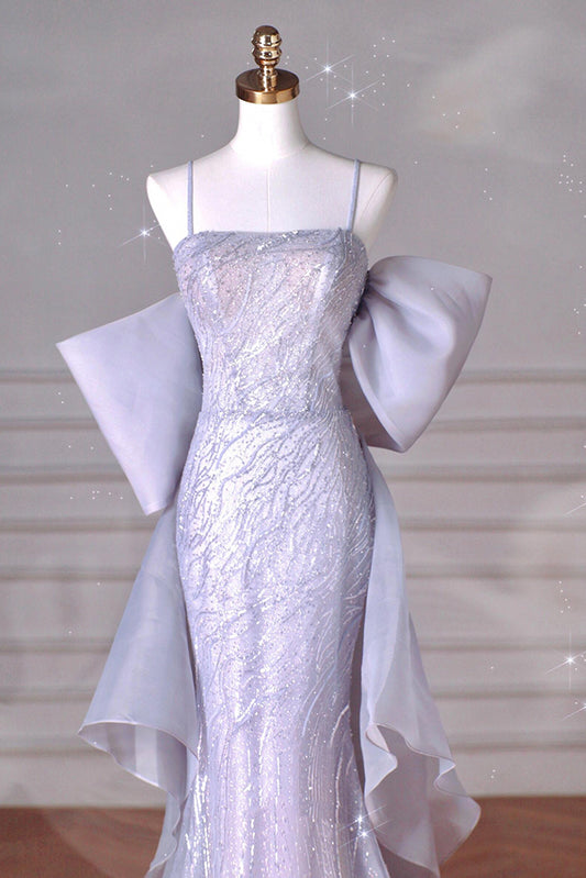 loveedsTM-French purple sling high-end fishtail evening dress