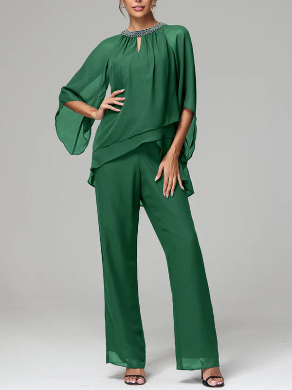 Temperament Chiffon Long Sleeve Temperament Women's Suit