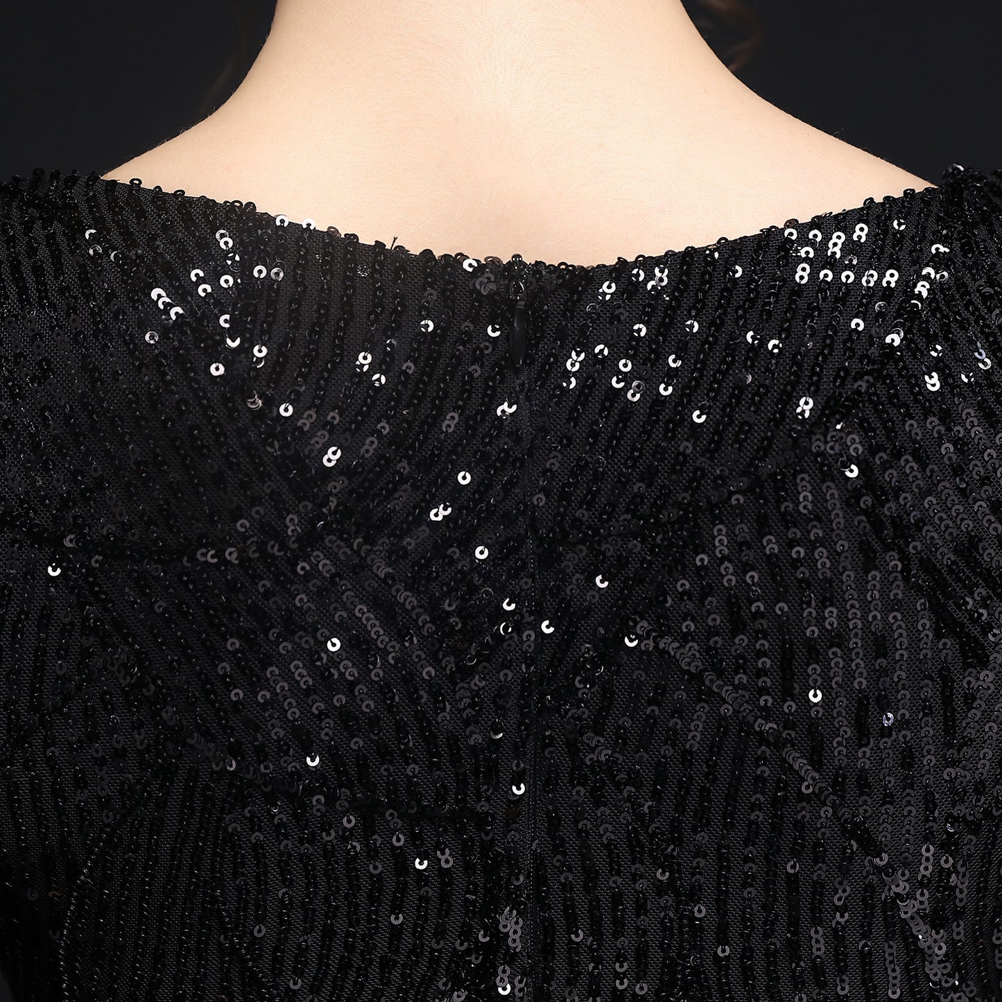 loveedsTM-Sequined long banquet slim fishtail elegant lady evening dress