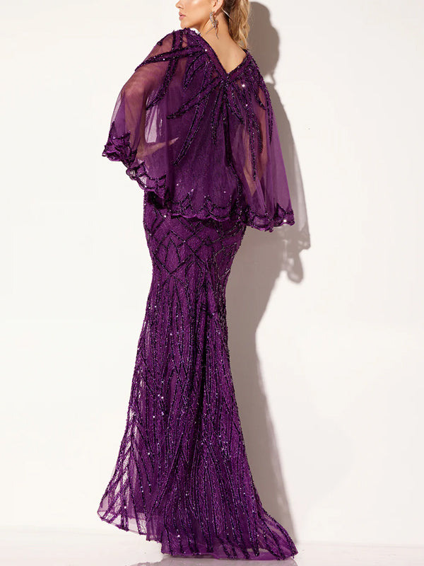 Solid Color Lace Maxi Dress