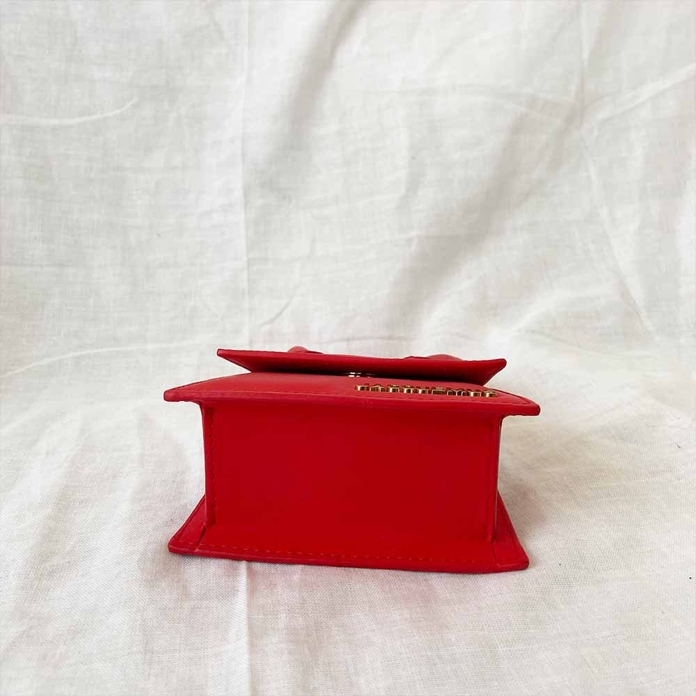 Jacquemus Red Leather Le Chiquito La Montagne Top Handle Bag