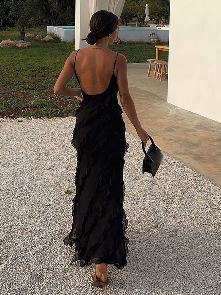 Red/Black elegant fashion spaghetti straps long layered chiffon ruffled ball gown, evening dress, party dress gh2738