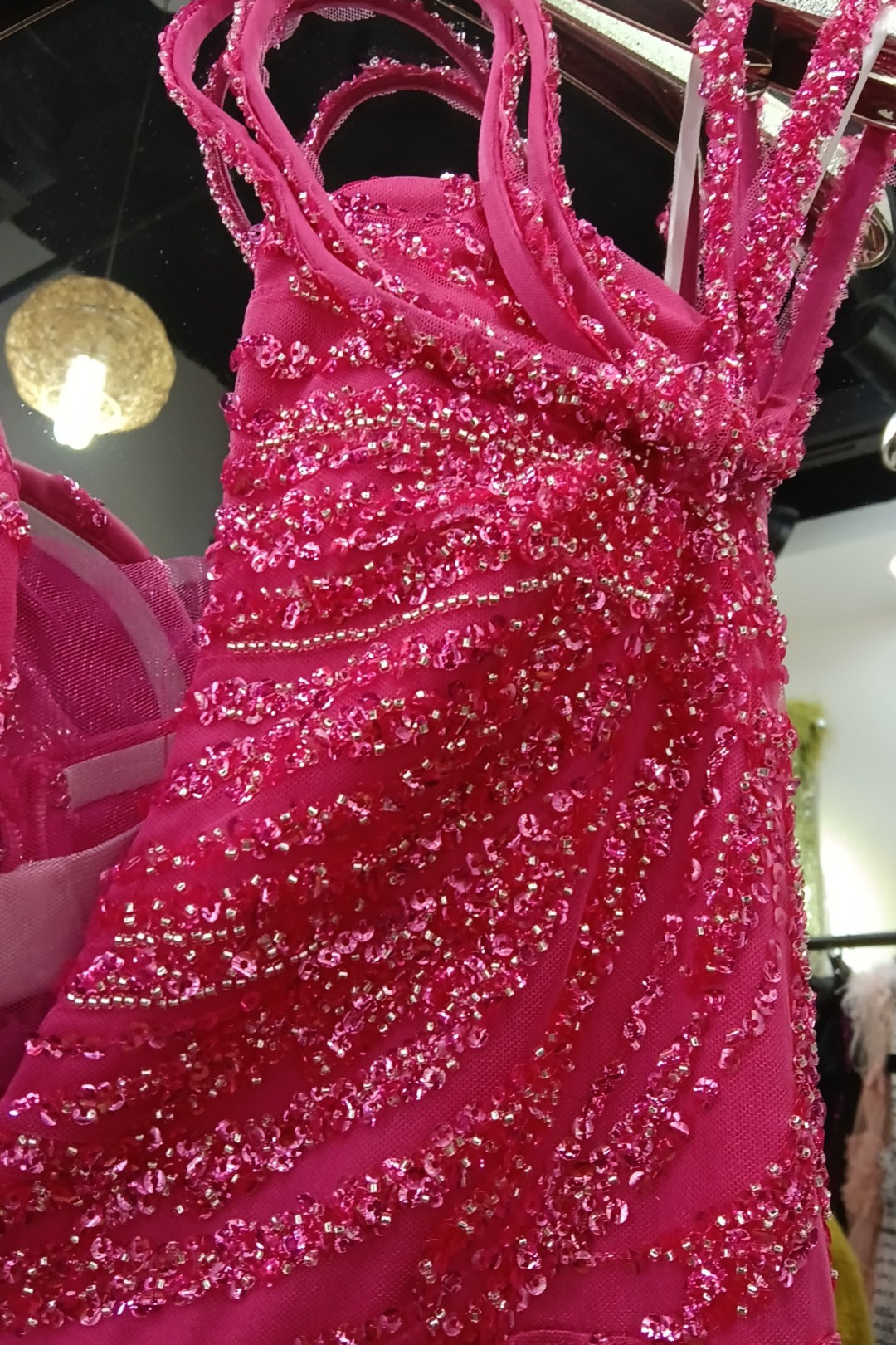 loveedsTM-Purple mesh one-shoulder dress with slits-vx