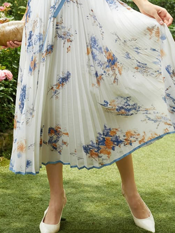 Halter Neck Elegant Holiday Pleats Women's Dress