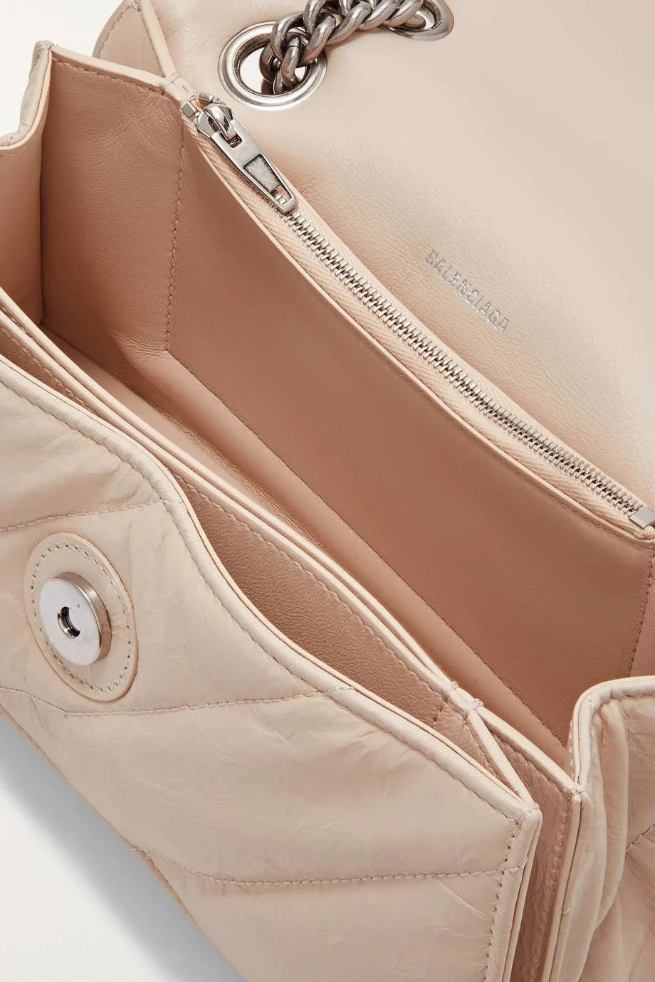 BALENCIAGA Crush small quilted crinkled-leather shoulder bag