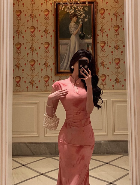 Sexy Mermaid High Neckline Pink 18th Birthday Dress Long Party Birthday Outfits For Women For Women DP0182