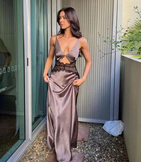 Ivory White Sexy Hollow Lace Long Elegant prom dress Evening Dress Party Dress gh3293