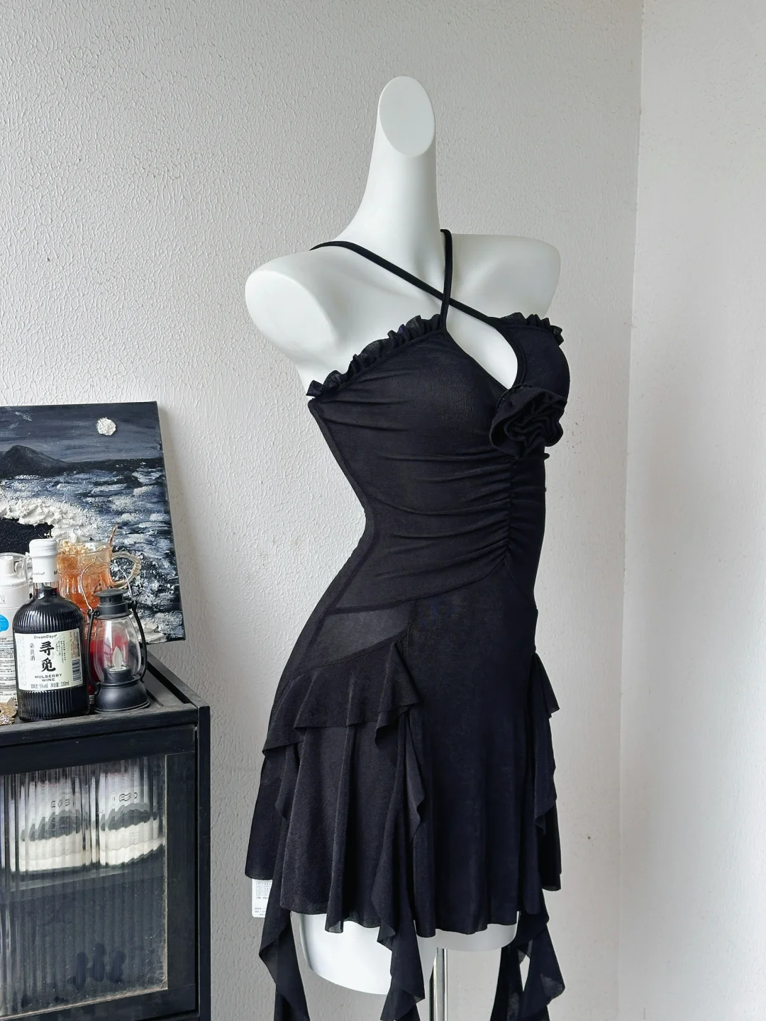 Sexy Black Halter Short Party Dress Cocktail Dress S647