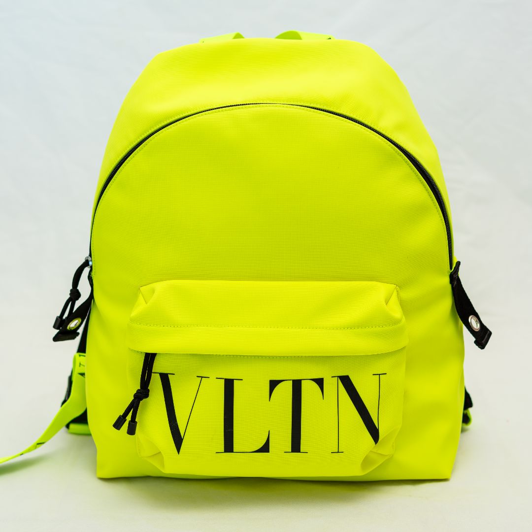Valentino Garavani VLTN backpack neon yellow and black