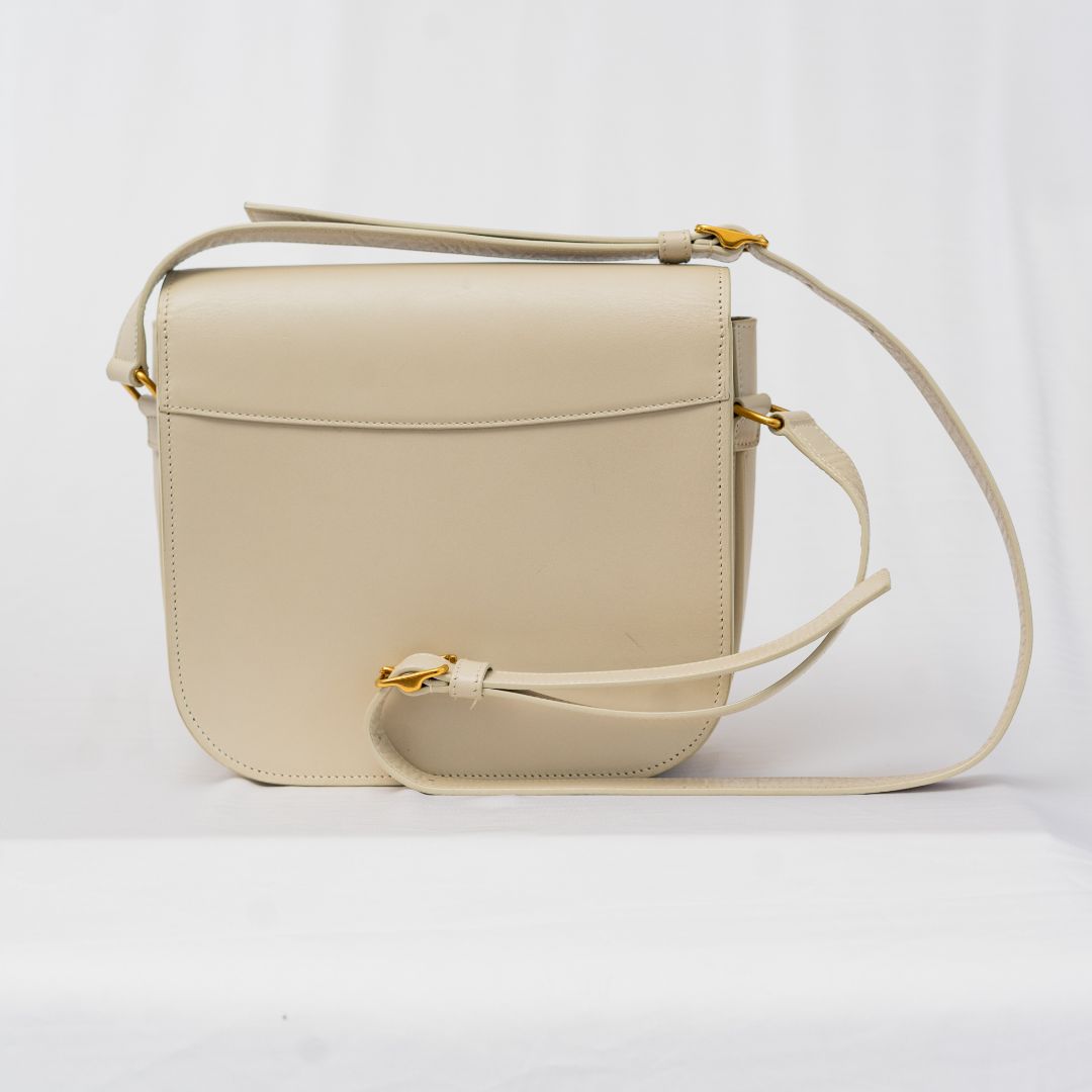 Saint Laurent Cream Betty Medium Leather Shoulder Bag