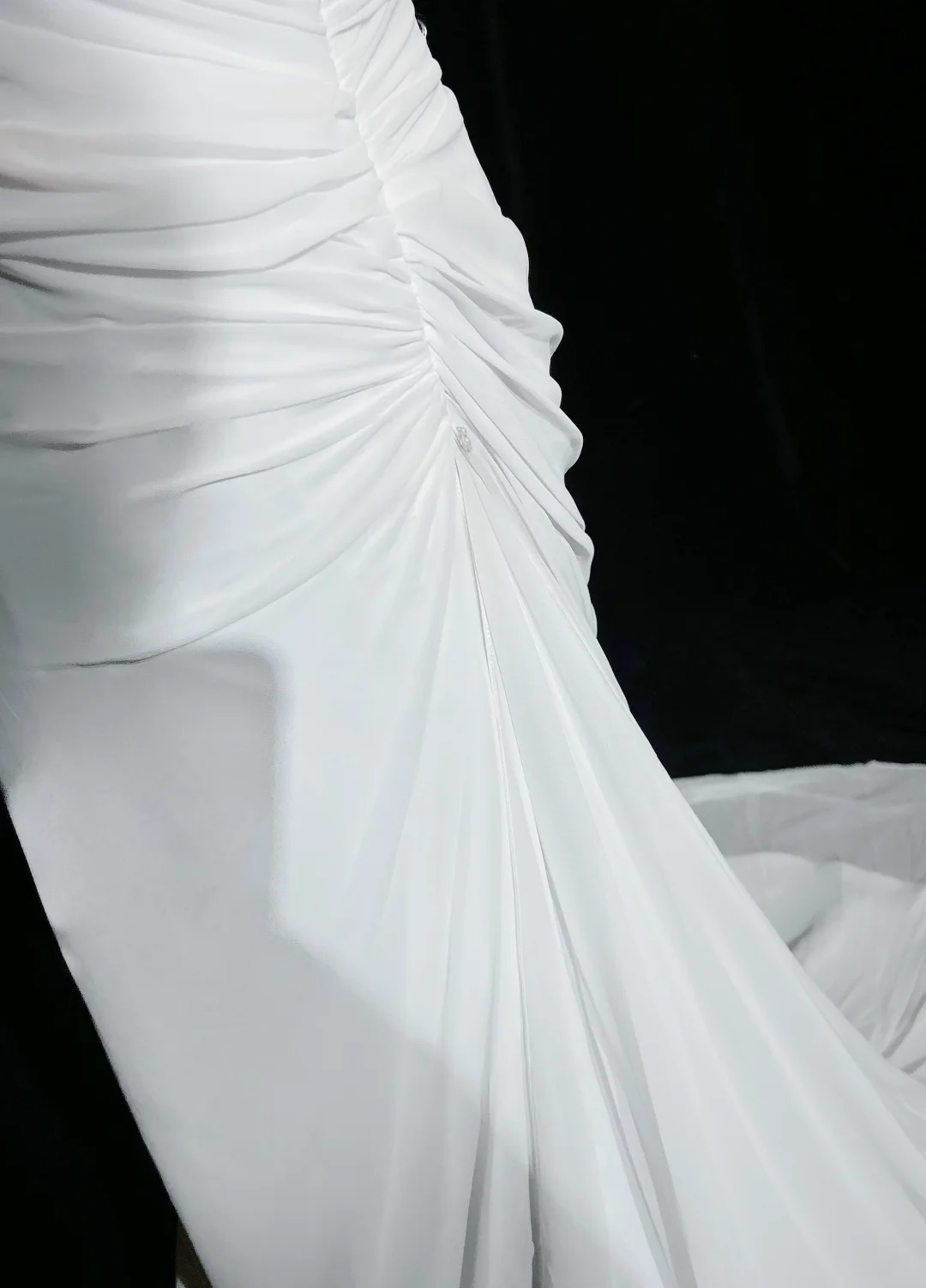 Vintage Bridal Gown 1960s A Line One Shoulder Chiffon Sleeveless Long White 90s Wedding Dresses Elegant Bridal Gowns DH1106