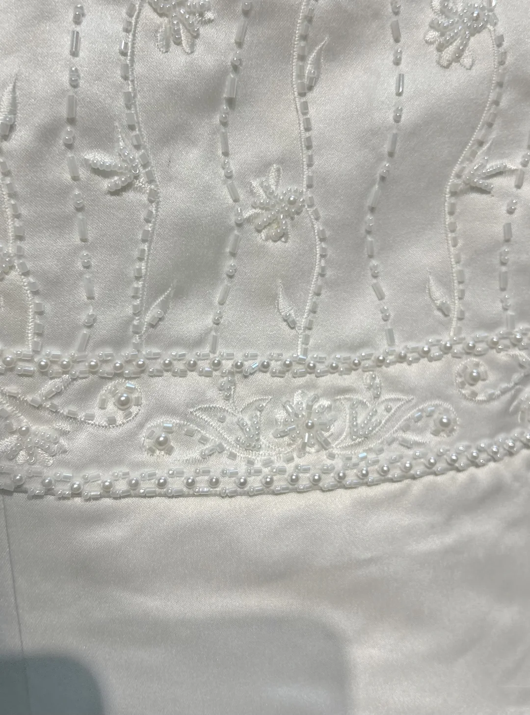 Vintage Bridal Gown A line Spaghetti Straps Sleeveless Pearls Long White 70s Wedding Dresses Elegant Bridal Gowns DH1111