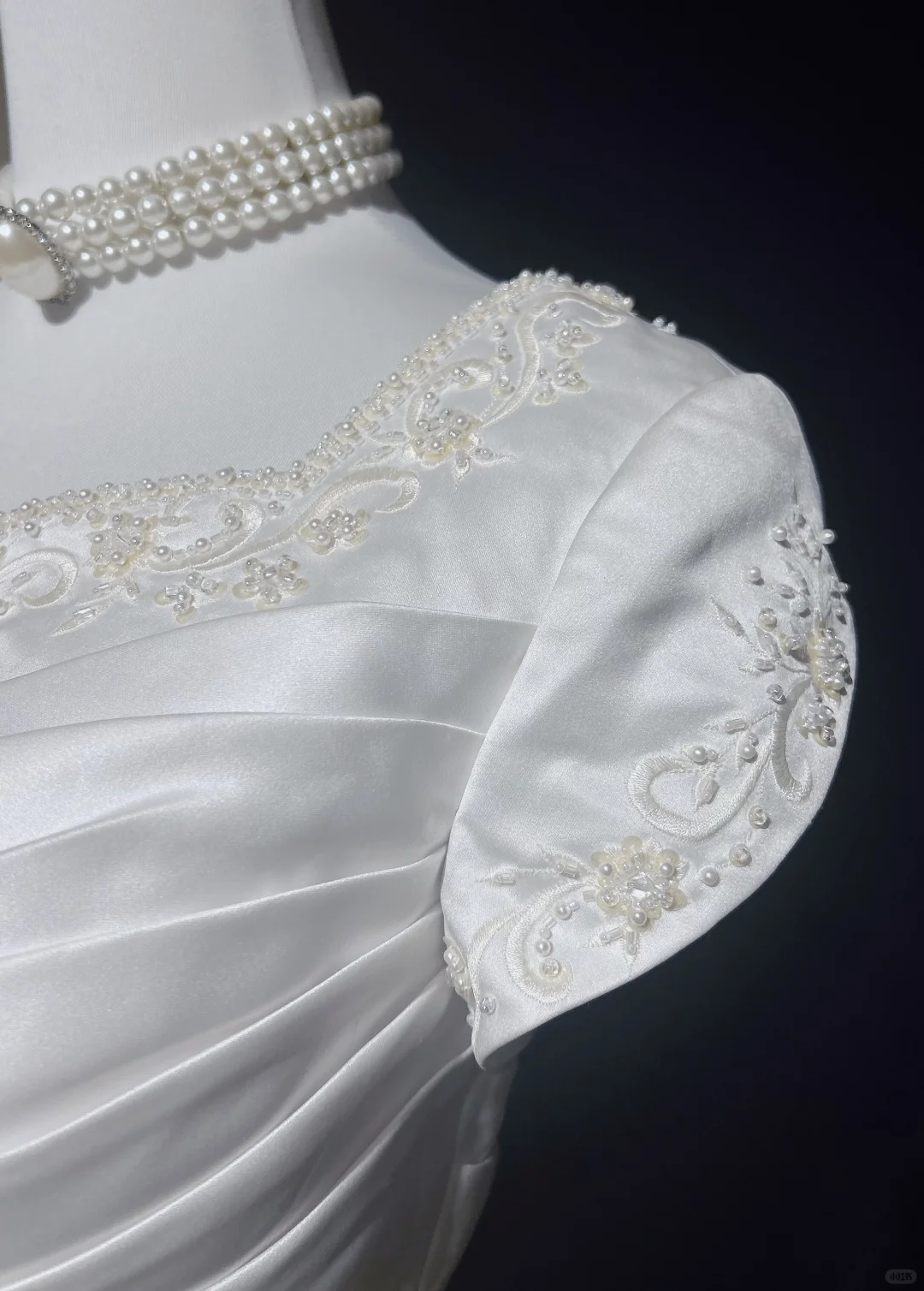 Vintage Bridal Gown A line Square Neck White Short Sleeves Satin 60s Wedding Dresses Timeless Brides Bridal Gowns DH1143